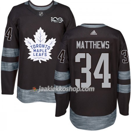 Miehille NHL Toronto Maple Leafs Pelipaita Auston Matthews 34 1917-2017 100th Anniversary Adidas Musta Authentic